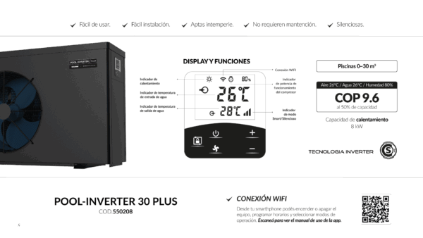 Bomba de calor POOL-INVERTER LINEA PLUS