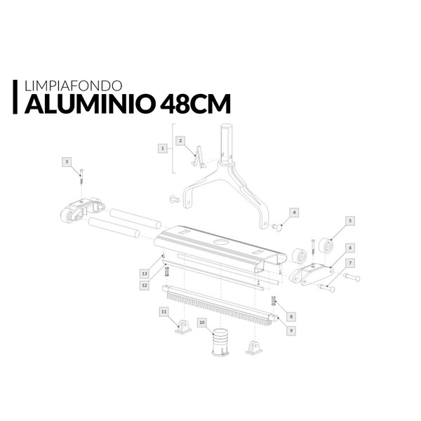 Limpiafondo aluminio 48cm
