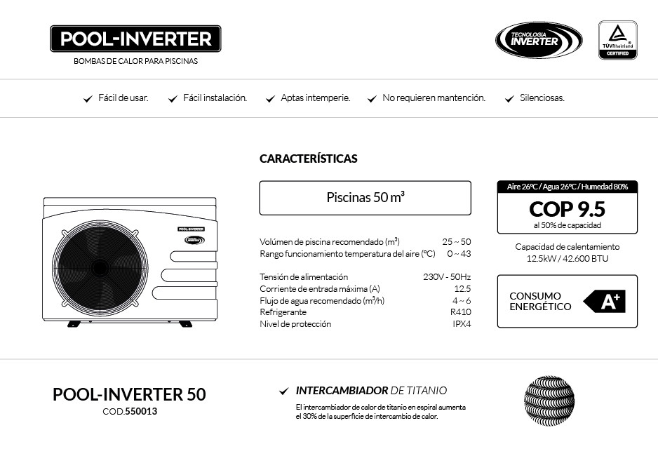 Bomba de calor POOL-INVERTER 50